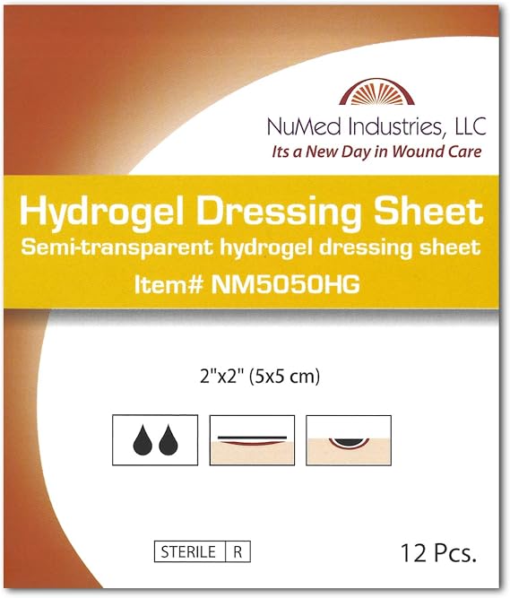Hydrogel Dressing Sheet 2x2 12/Box