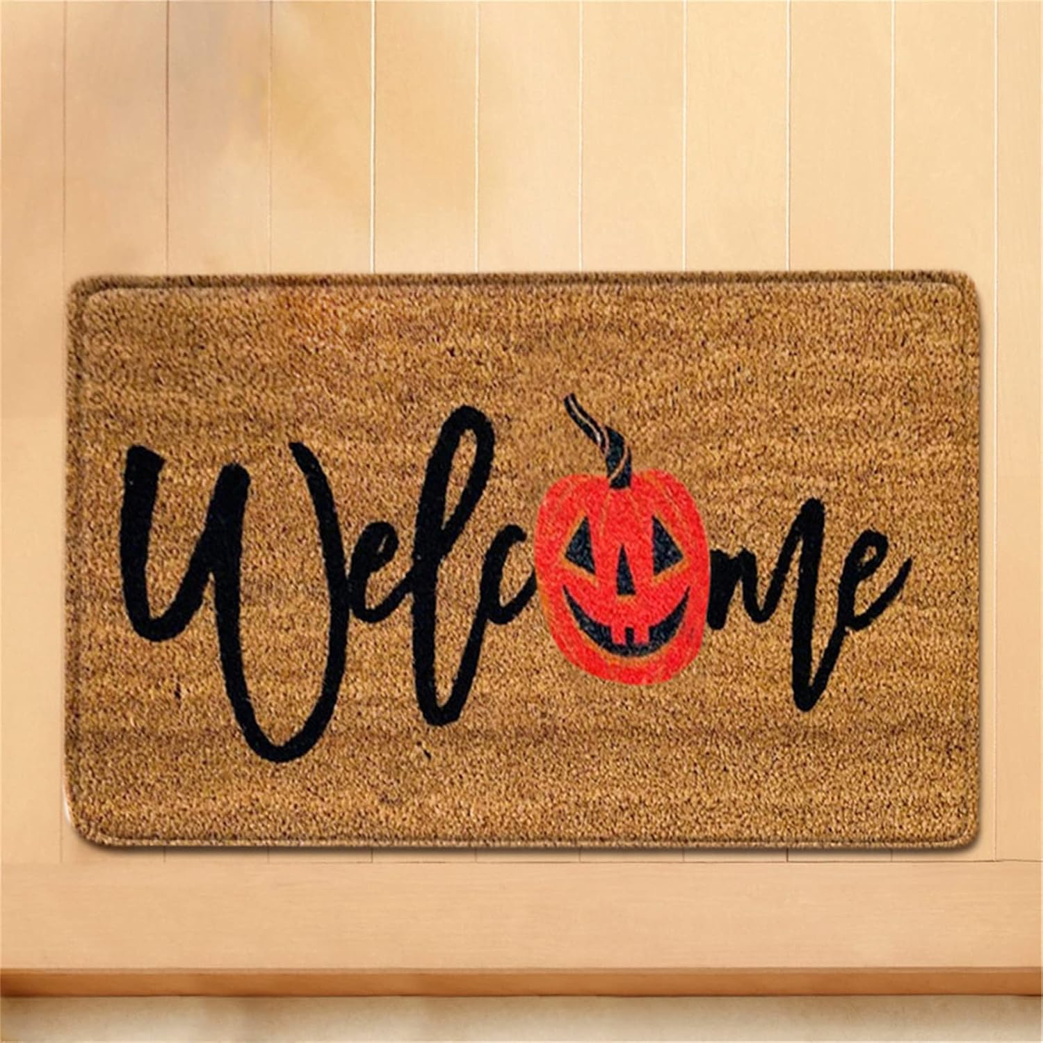 24×16 inch Happy Halloween Doormat, Funny Holiday Seasonal Door Mat, Non Slip Indoor Switch Floor Rugs Outdoor Entrance Way Decor Blanket, Kitchen Bedroom Decorative Front Door CarpetSkull