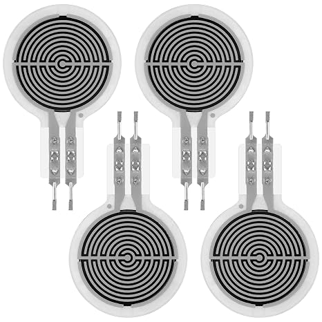 4Pcs Thin Film Pressure Sensor 20g-6Kg High Sensitivity Force Sensitive Resistor Force Sensor Pressure Sensors for Arduino DIY Industrial Precise Measurement Control