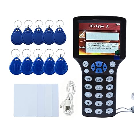 RFID Reader Writer Multi-Frequency RFID Copier Black