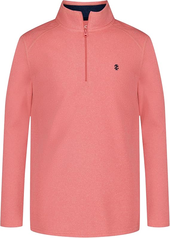 IZOD Boys' Long Sleeve Polar Fleece Quarter-zip Pullover Jacket