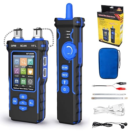 Network Cable Testers NF-8508 Network Cable Tester Optical Wire Meter Tracer LCD Digital Rechargeable Network Line Finder(NF-8508)