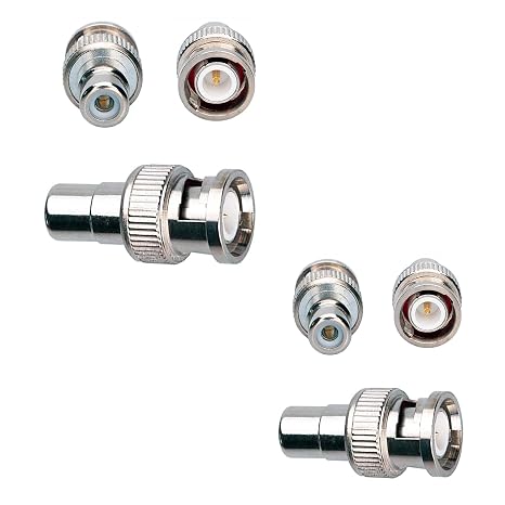 BNC to RCA Adapter BNC Male to RCA Female Coaxial Adapter 6pcs