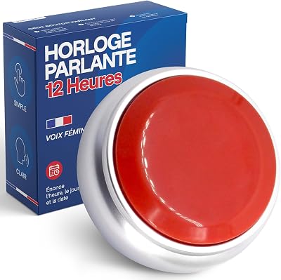 French Talking Clock - Horloge Parlante Voix Francaise - Telling Time for The Visually Impaired, Blind, Elderly, Alzheimers - Speaking Help Francais