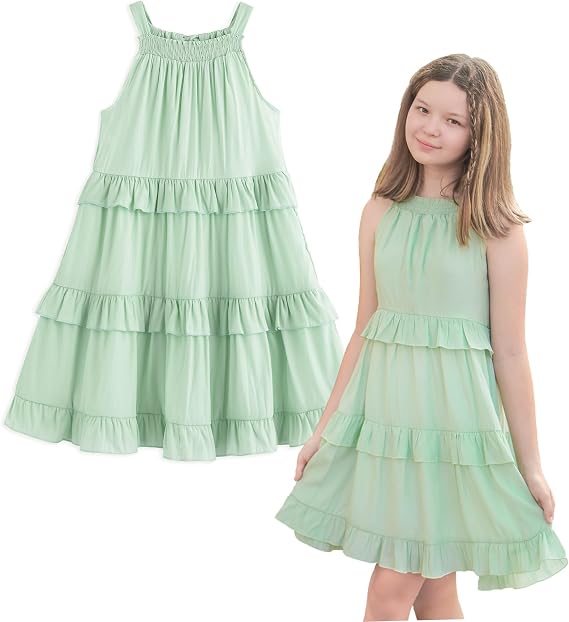 Simplee kids Girls Summer Halter Dress,Sleeveless