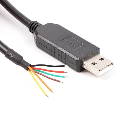 usangreen FT232RL Chip USB to 5v TTL UART Serial Cable, Wire end, 6ft, TTL-232R-5V-WE Compatible