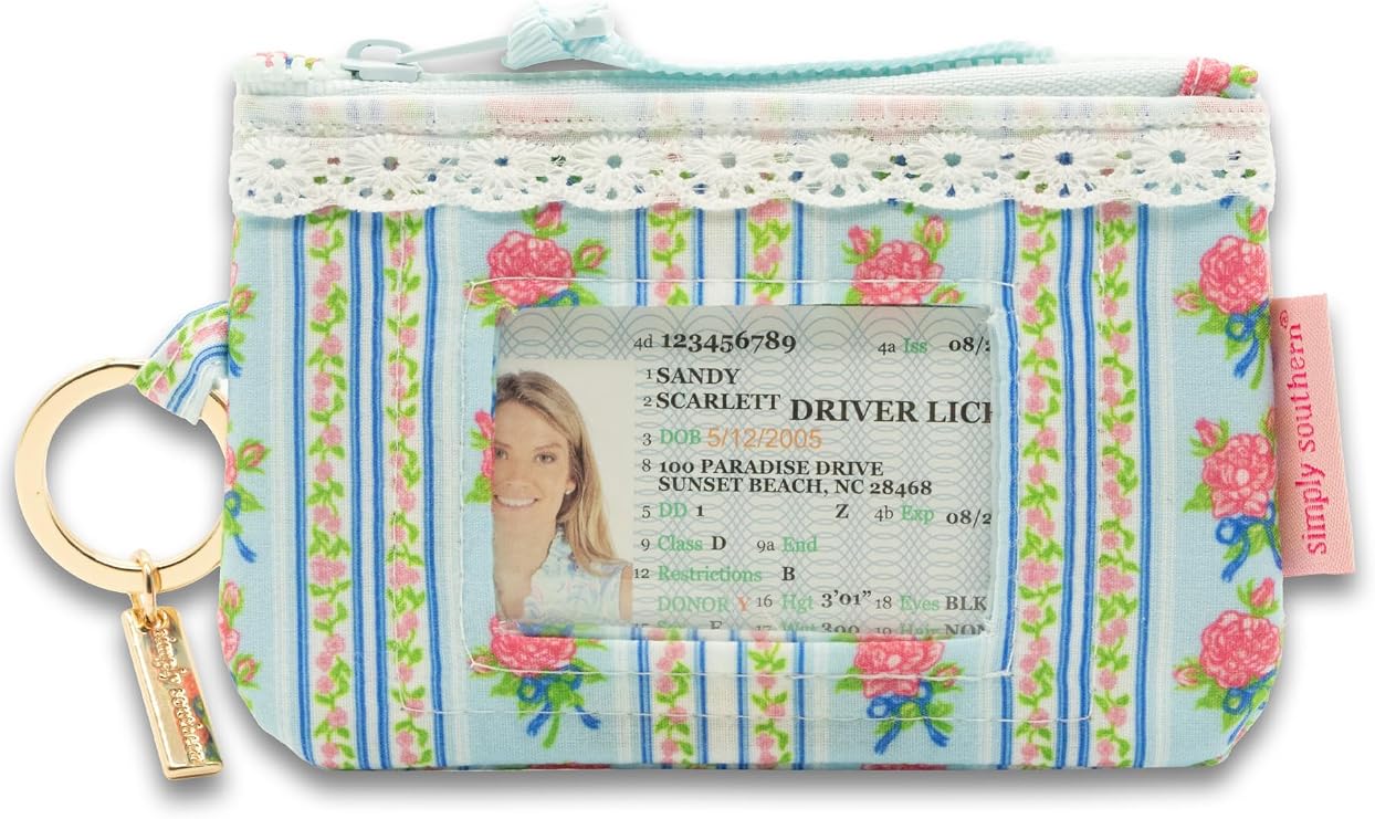 Simply Southern Rose Stripe Lace ID Wallet