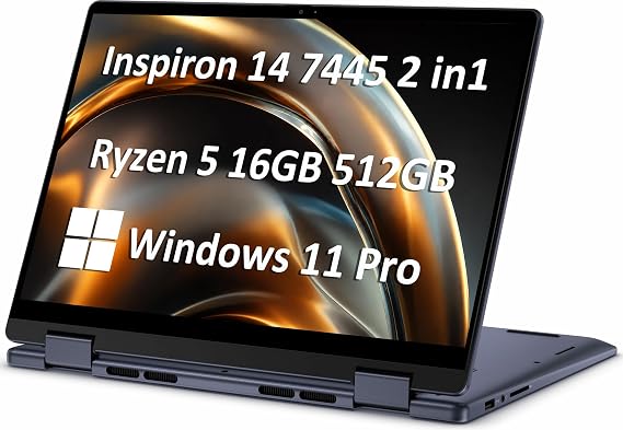 Dell Inspiron 14 7445 2-in-1 Laptop, AMD Ryzen 5 8640, 16GB DDR5, 512GB SSD