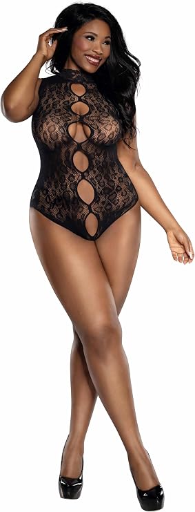 Dreamgirl Plus Leopard Peek A Boo Teddy