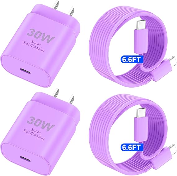 Phone 17 16 Pro Max Charger Fast Charging Block, 30W Phone 17/16 Pro Max USB C Fast Charger with 6.6FT Type C Fast Charging Long Cable Cord for i.Phone 17 Pro Max/17 Pro/17/Air/16 Pro max/16 Pro/15