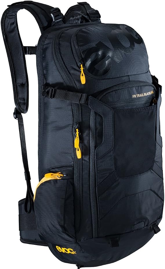 EVOC FR Trail Blackline Black Protector M/L 20L Backpack with Rain Cover