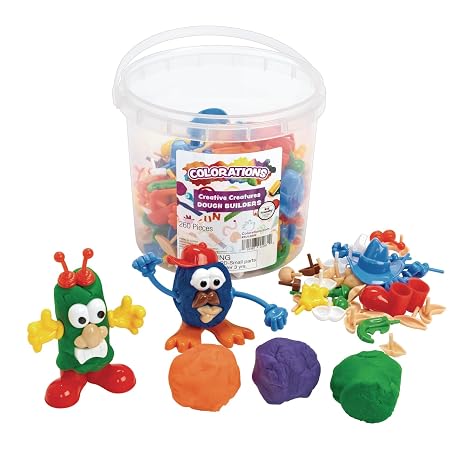Colorations Creative Creatures Dough & Clay Builder Accessories, 260 Pieces