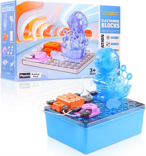 STEM Educational Toy Science Kits for Kids, Electric Bubble Machine, DIY Circuit Connections, Educational Fun Toy Gift for Children Boys Girls Ages 3 4 5 6 7 8 9 10 11 12