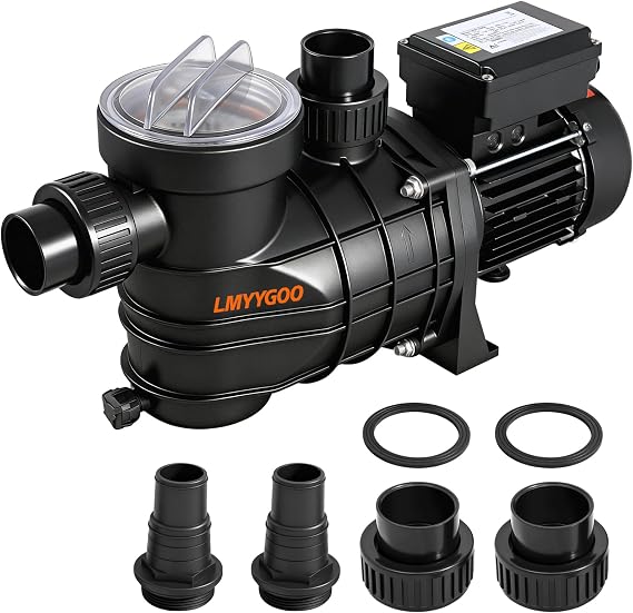 Swimming Pool Pump, 2.0HP 110V 1500W, 5547GPH Above Ground Pool Pump with Strainer Basket, ETL Certified, High Flow Single Speed Pump for In/Above Ground Pools