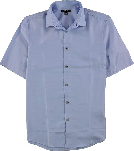 Alfani Mens Vasper Twill Button Up Shirt