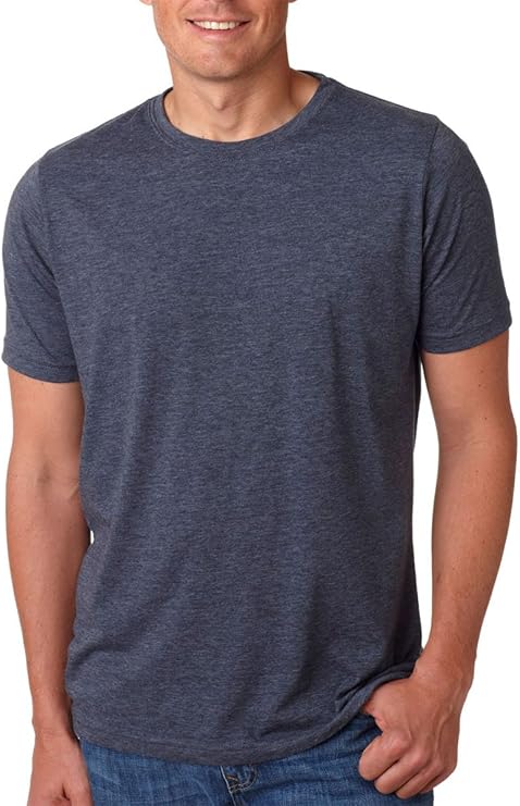 Next Level Mens Poly/Cotton Short-Sleeve Crew Tee (6200) Antique Denim l