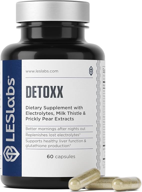 LES Labs DeToxx Recovery & Liver Support Supplement, 60 Capsules