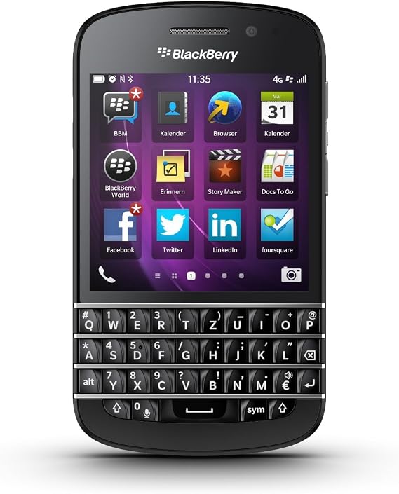 BlackBerry Q10 SQN100-2 16GB Unlocked GSM 4G LTE Smartphone w/ 8MP Camera - Black