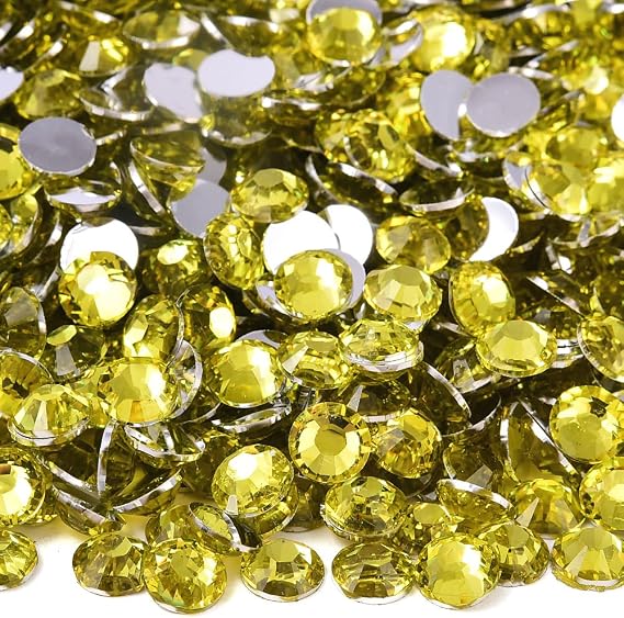 5000Pcs 3mm Resin Flatback Rhinestone, Resin Non-Hotfix Rhinestones for Tumblers, Clothes, Makeup, Nail Art,Crafts DIY Decoration(Citrine)