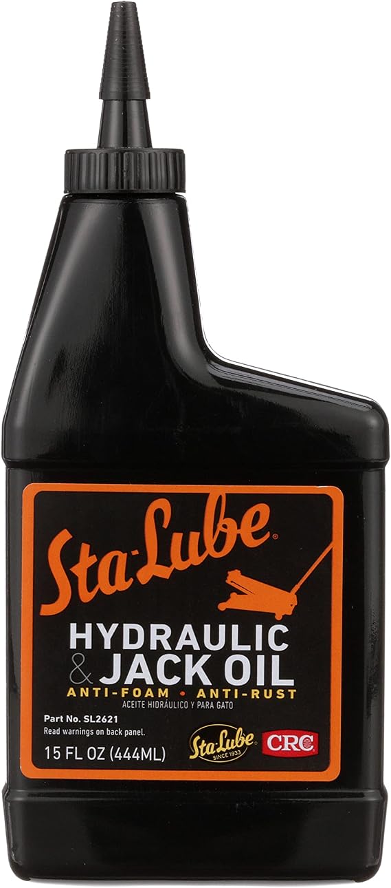 Sta-Lube Hydraulic & Jack Oil SL2621 - 15 Fl. Oz., Anti-Foam, Anti-Rust 20W Non-Detergent Oil, Amber
