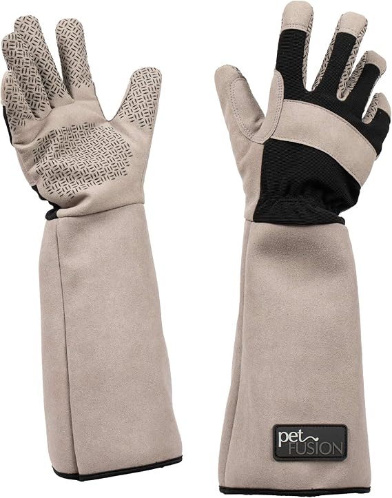 PetFusion Multipurpose Pet Glove for Grooming, Grey