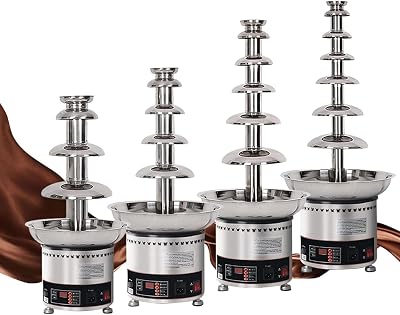 Chocolate Fountain Machine Large Capacity, 4567 Tiers Commercial Chocolate Fondue Waterfall with Temperature Control, Sauce Heater for Party Restaurant Wedding Buffet Equipment,6Tiers
