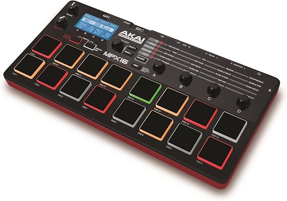 Akai Professional MPX16 | Portable Finger Drumming Sample Pad Controller With 16 Performance-Ready Pads & On-Board SD Card Slot