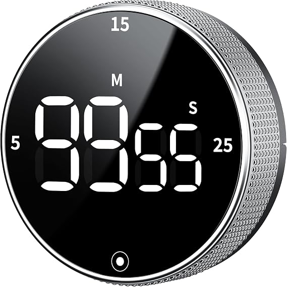 Seniny Digital Kitchen Timer, Magnetic Visual Timer with Large LED Display