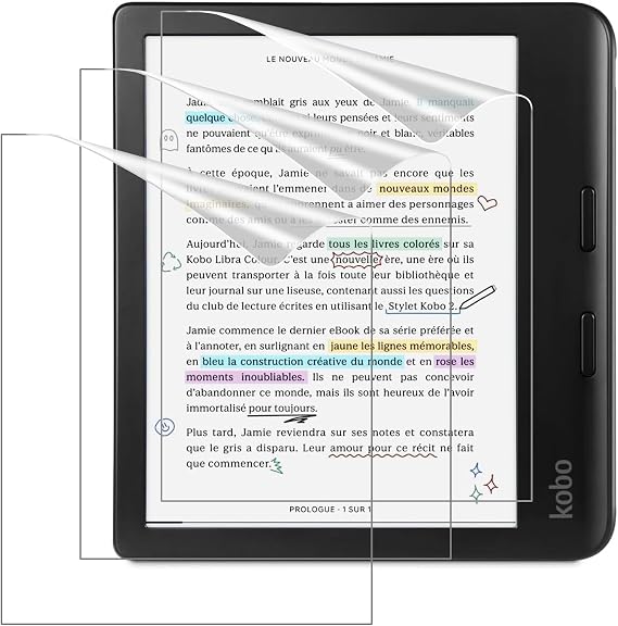 MoKo 3 Pack Anti-Glare Screen Protector for 7 inch Kobo Libra Colour 2024