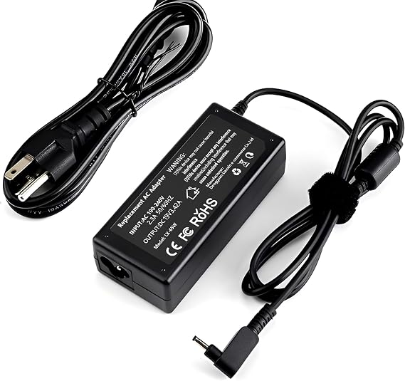 65W 19V 3.42A Laptop Charger Compatible with Acer Chromebook | for Chromebook 11 R11 13 14 15 CB3-532 CB3-111 CB3-131 CB3-431 CB5-571 CB5-132T C738T C740, N15Q8 N16P1 N20C5 A11-065N1A