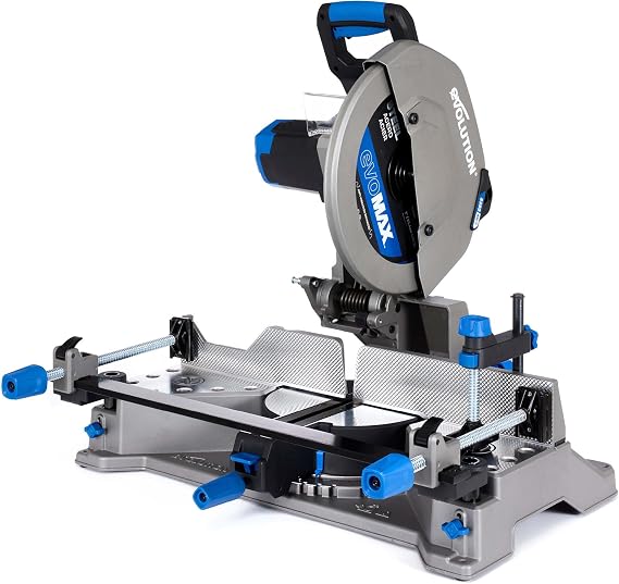 Evolution S14MCS 14" Mitering Chop Saw | Cold Cut Steel Saw | EVOMAX Intelligent Motor & Blade | 3500+ Blade Life | Burr-Free Finish | Shadow Guide | +/-46 Miter | Soft Start | Reinforced Base