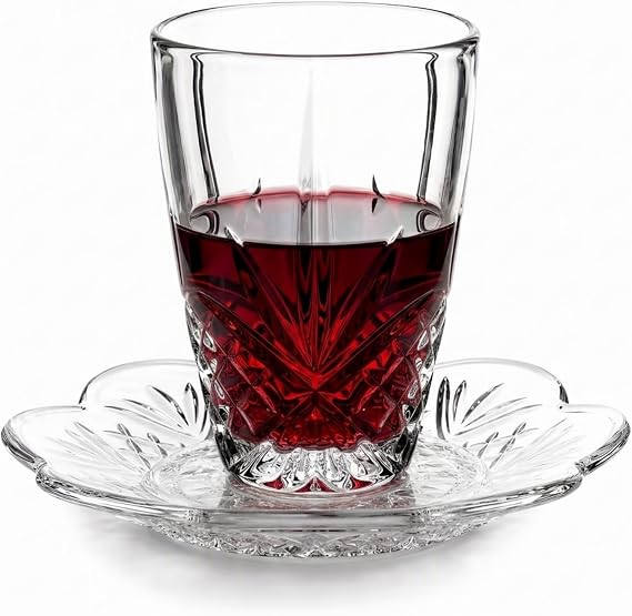 Godinger Kiddush Cup and Plate Set, Crystal Glass Kiddush Cup - Dublin Collection
