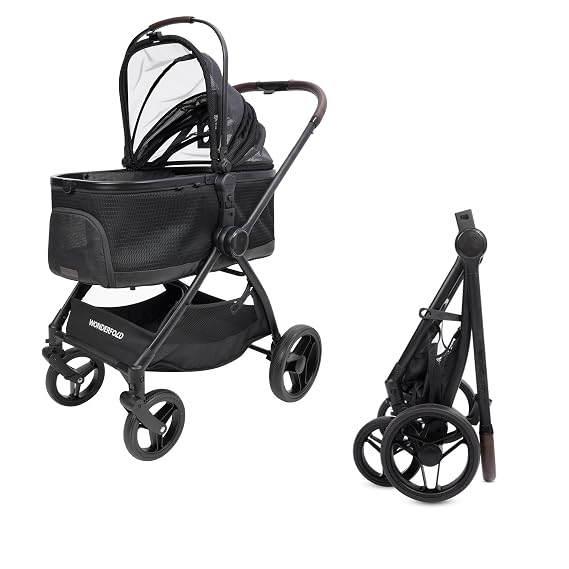 WonderFold Buddy Pet Stroller for Small and Medium Pets, up to 48.5 lbs