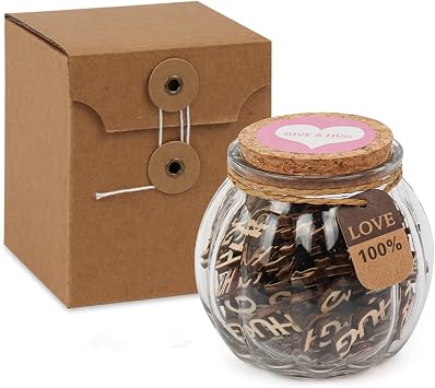 Give a Hug in a Bottle - Jar of Hugs - Birthday,Thanksgiving Day,Christmas Day,Holiday,Anniversaries,Valentines Day, Encouragement Gift.