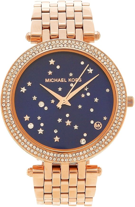 Michael Kors MK3728 Women's Watch Rose Gold Blue