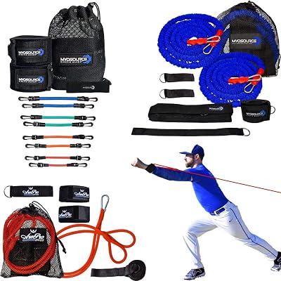5-Tool Player Softball Baseball Training Equipment Kit - Resistance Band Body Weight Pitching Training Aids - Increase Throwing Velocity, Speed, Strength, Hitting PowerAverage
