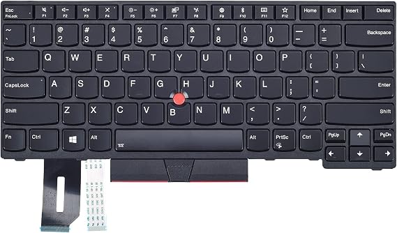 Replacement Keyboard for ThinkPad T480S T490 T495 E480 E490 E495 L380 L390 L480 L490 Series Laptop with Backlit US Layout