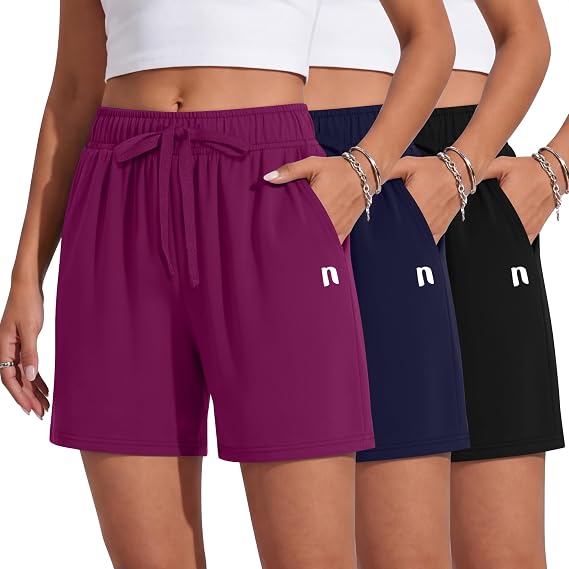 Neer 3 Pack Women's Drawstring Sweat Shorts