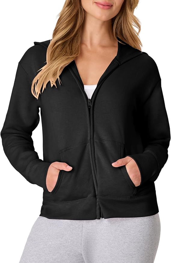 Hanes Women's EcoSmart Fleece Sweatshirt for Women, Soft Midweight - Full-Zip Hoodie, Sweatshirt, or 1/4 Zip