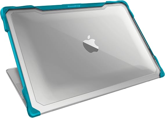 Gumdrop SlimTech Custom Case Fits MacBook Air 13-inch Retina (M1, 2020) - Lightweight Protection, Rubberized Thread on Sides, Seamless Asset Tagging, Embelishment Friendy for School or Work - Teal