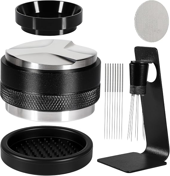Espresso Accessories Kit 53.5mm, Coffee Distributor and Tamper Leveler