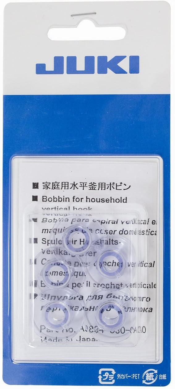 Juki Plastic Drop In Bobbins Package of 5