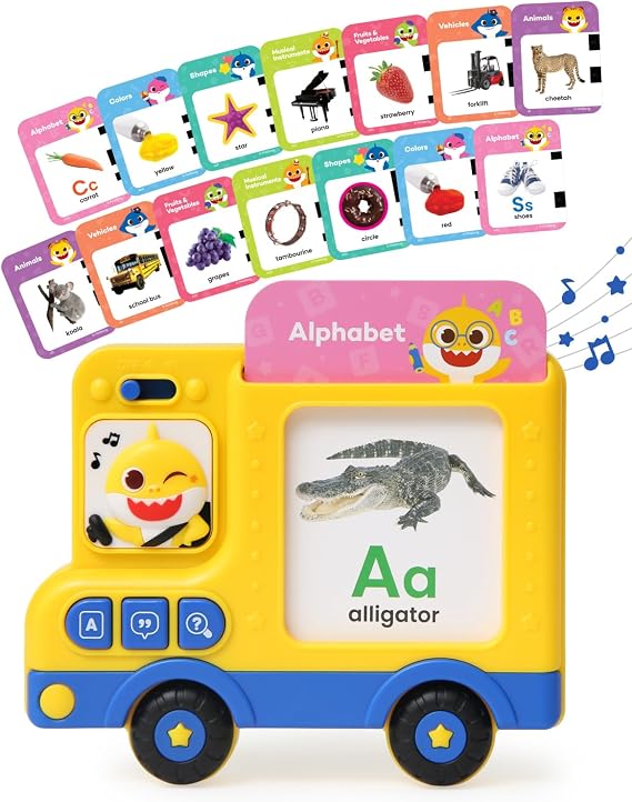 Pinkfong Baby Shark Flash Card Learning Bus 545 Learning Contents (Words, Sounds, Sentences, Quizzes & Songs), 50 Double-Sided Cards, Interactive Educational Toy for Toddlers 13
