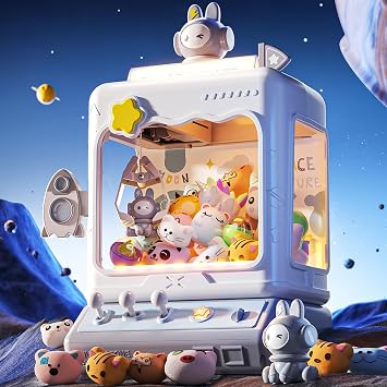 Skirfy Space Claw Machine for Kids, Large Electronic Game Vending Machine,Candy Dispenser Game for Kids,Birthday for Girls BoysBlue
