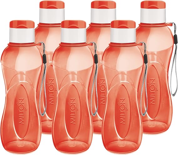 MILTON Water Bottle Kids Reusable Leakproof 12 Oz Plastic Wide Mouth Large Big Drink Bottle BPA & Leak Free with Handle Strap Carrier for Cycling Camping Hiking Gym Yoga