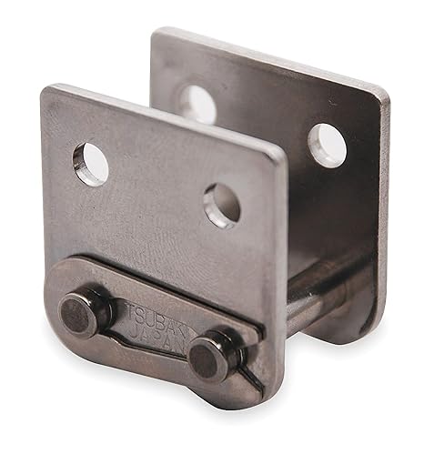 Tsubaki - 40ASSK2CL - Attachment Link: for Stainless Steel Roller Chains, SK-2, 40, Single Strand, Plain, 5 PK