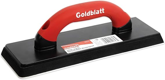 Goldblatt 4" x 12" Grout Float for Tile, Molded Rubber Grout Float