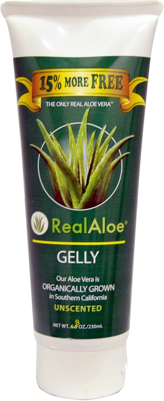 Real Aloe - Organically Grown Aloe Vera Gelly Unscented - 6.8 oz.