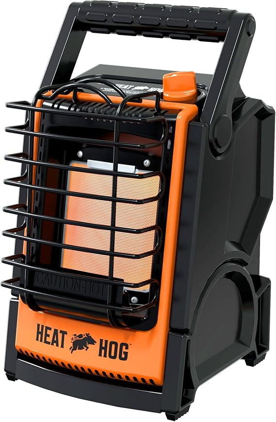 Heat Hog 9,000 BTU Portable Propane Radiant Space Heater, Indoor, Outdoor, Garage, Camping, Outdoor Sports, Boating, RVs, Tiltable Design, Gas Powered