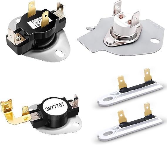 3392519 Dryer Thermal Fuse 3387134 High-Limit Thermostat 3977393 Cut-Off Switch 3977767 Thermostat for Whirlpool Kenmore Maytag KitchenAid - Replaces Parts 3399693 PS345113 AP6008325